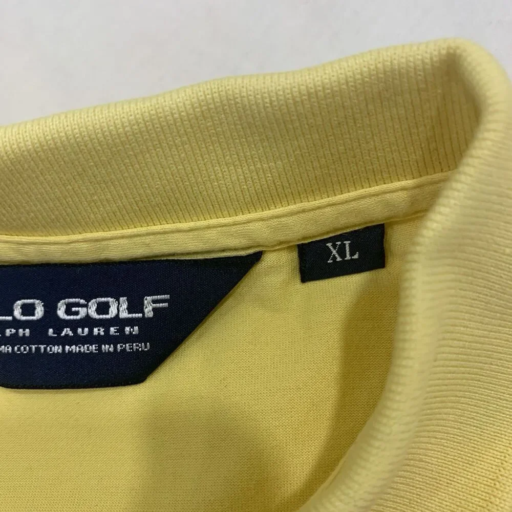 Polo Golf Ralph Lauren Preppy Classic Mens XL Tiburon Naples Logo Pima Cotton